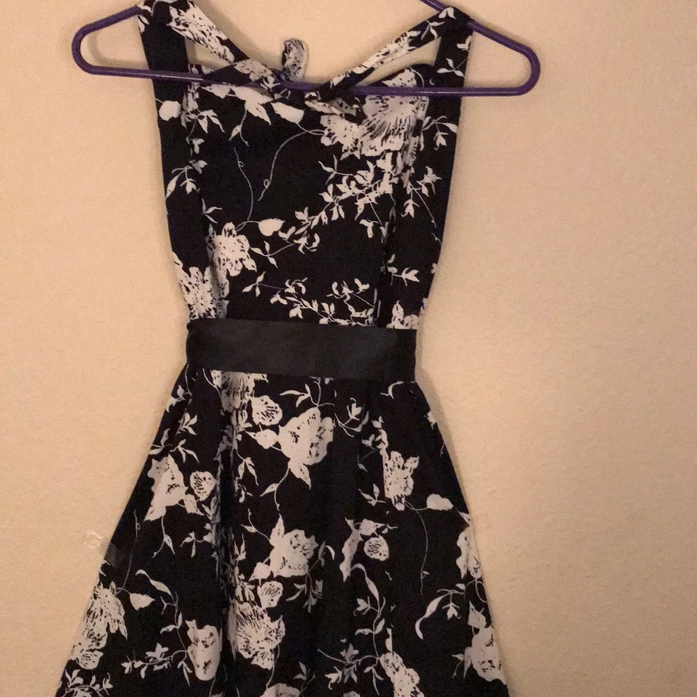 Black Flowered Dress